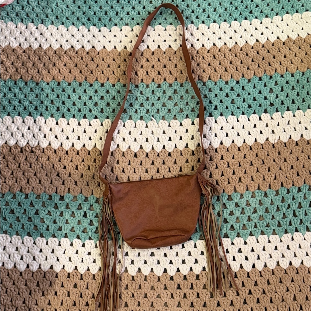 Brown Fringe Purse Handbag Bag Boho Bohemian New NWOT